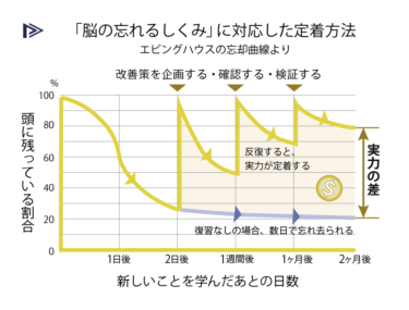 エビングハウスの忘却曲線から考える日報クラブの優位性